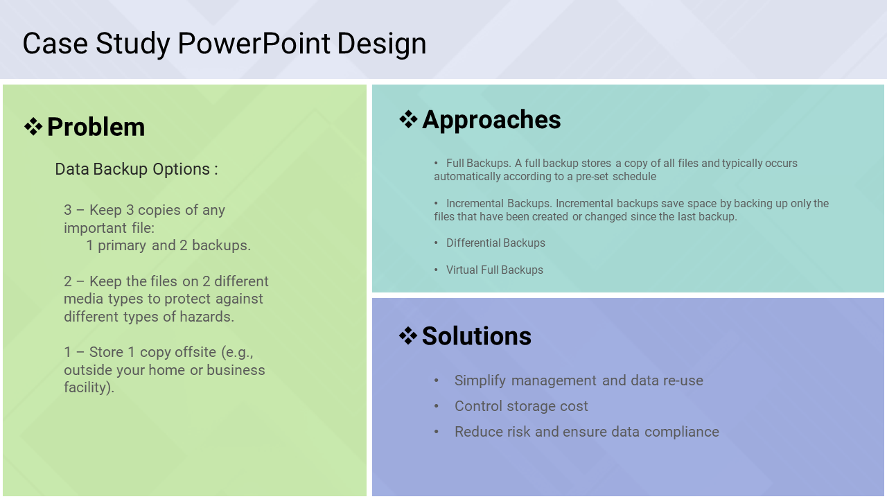 A Three Noded Case Study PowerPoint Design Presentation
